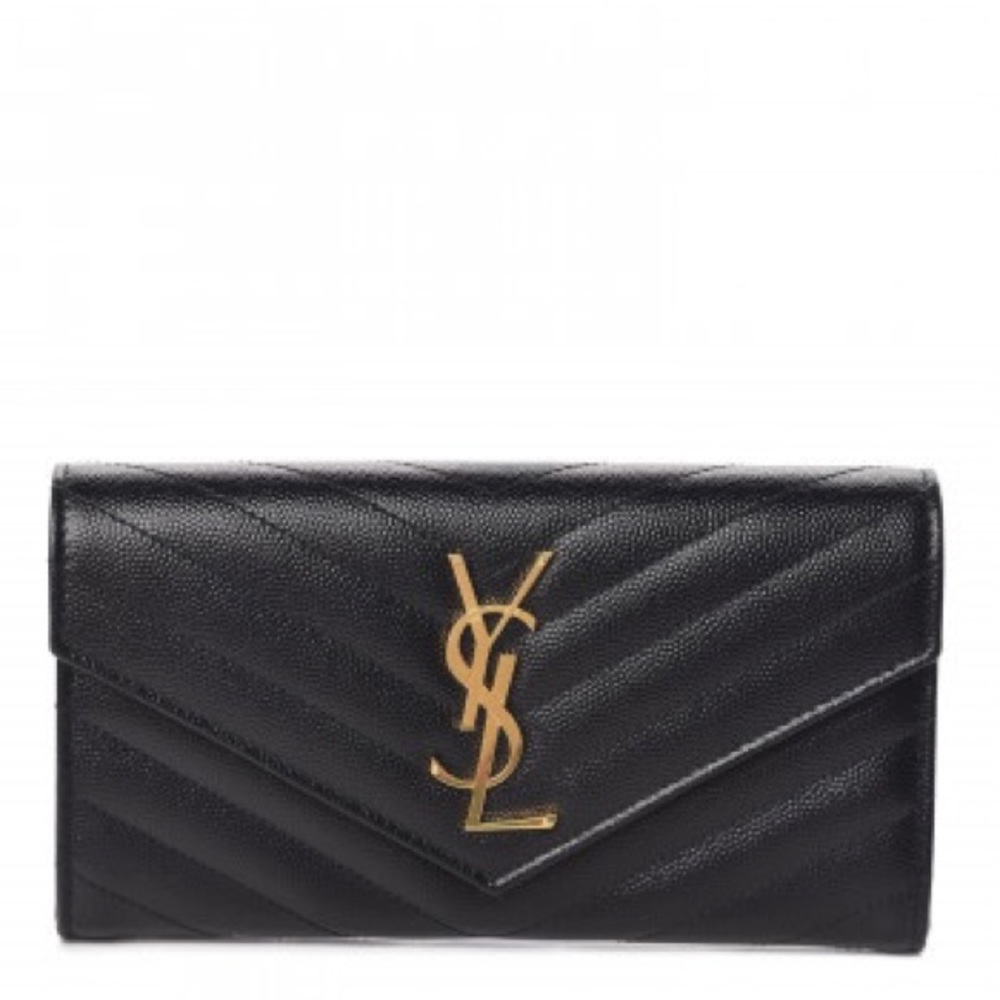 YVES SAINT LAURENT
Matelasse Chevron Wallet